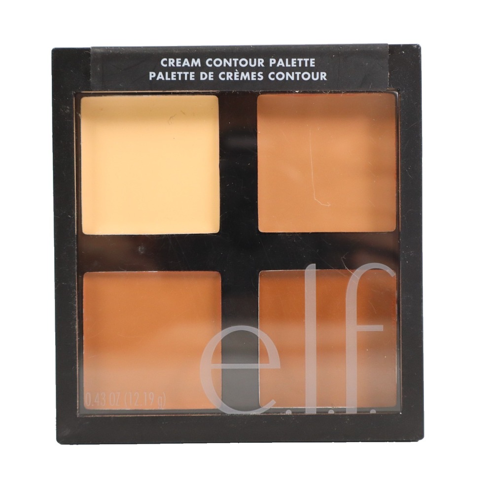 e.l.f. Cream Contour Palette, Semi-Matte, Paraben-Free 0.43oz, Light/Medium Tone